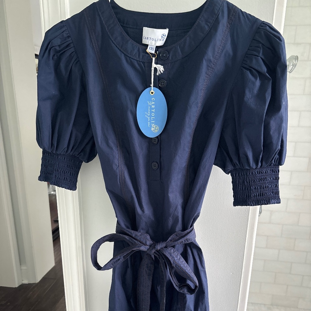 NWT Cartolina Bonnie Dress Navy - XXS